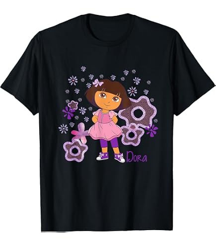 Amazon.com: Dora la Exploradora - Camiseta La Exploradora, Negro